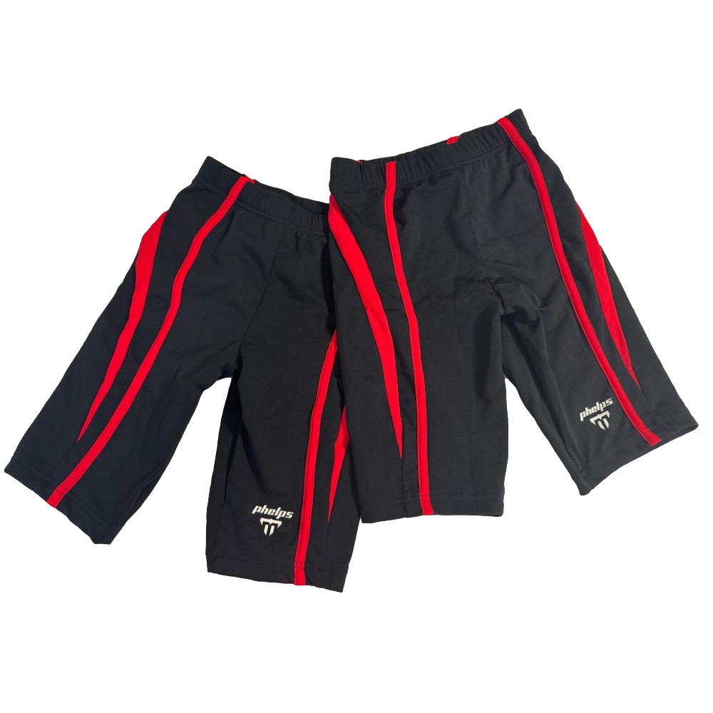 Michael Phelps TWO Competitive Swim Training Bathing Suits Jammers Size 12 Boy